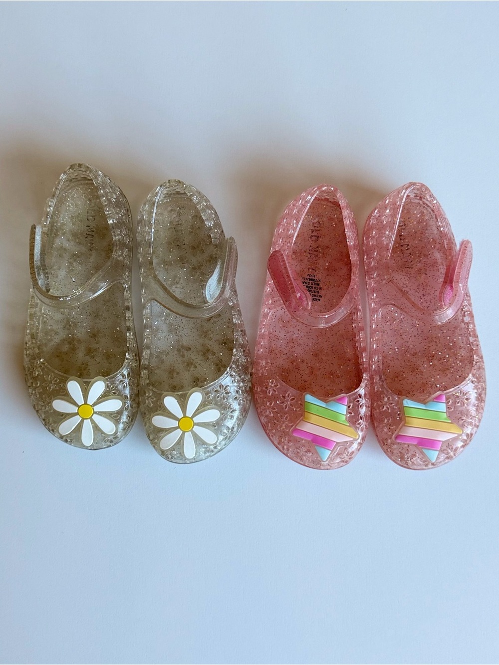 Old Navy Mary Jane Jelly Sandals Bundle Daisy Star Toddler Girls 7